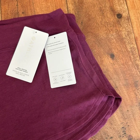 ☀️ New! ATHLETA Well Rested Rib Sleep Short size Large - Picture 8 of 8